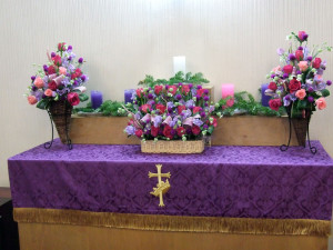 教壇の花
