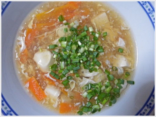 黒酢・しょうが入り 豆腐と卵のヘルシー中華風とろみスープ レシピ