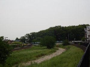 普段のカラカラ状態の空堀川(大沼田橋付近)